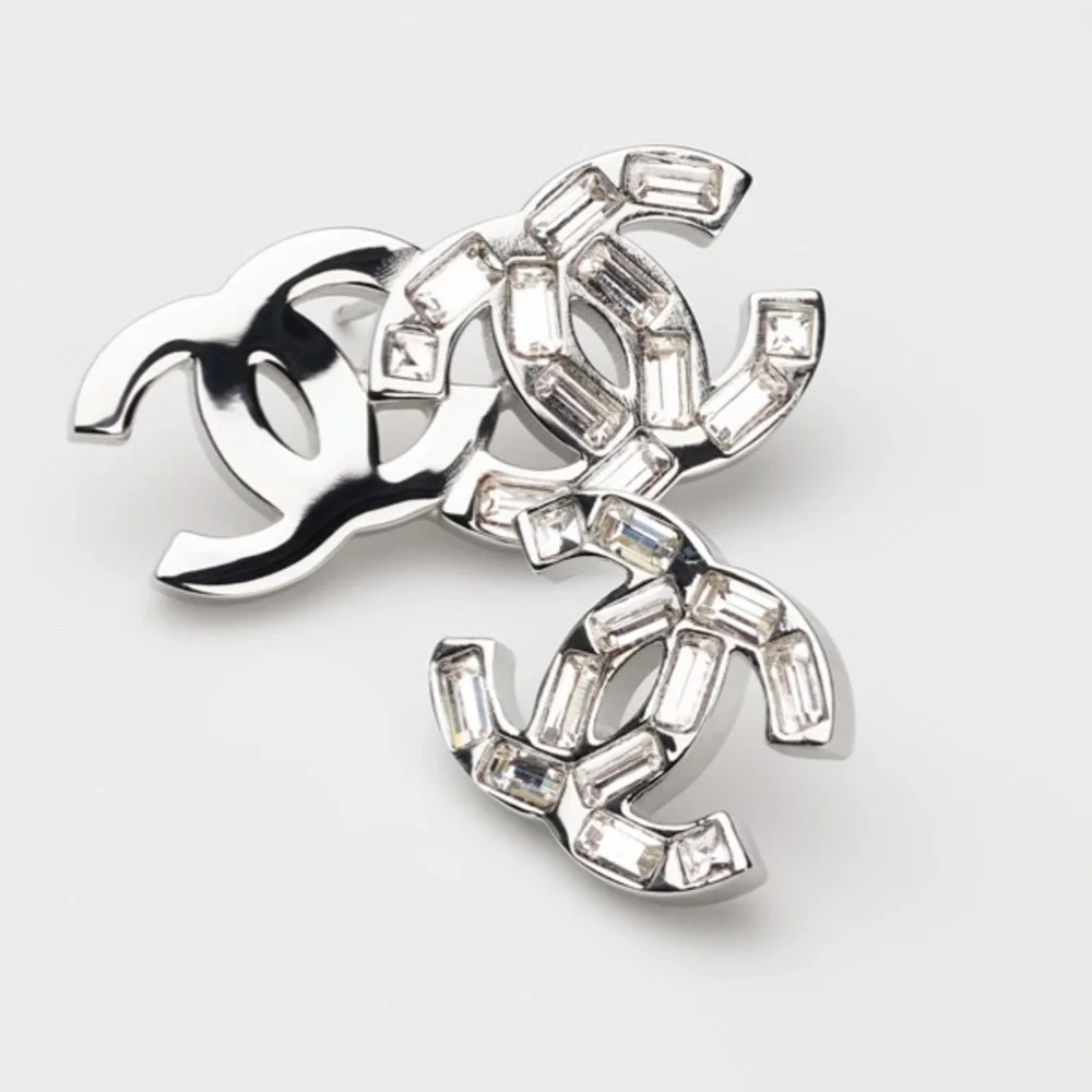 Chanel CC earings metal and strass with collateral costume 22P